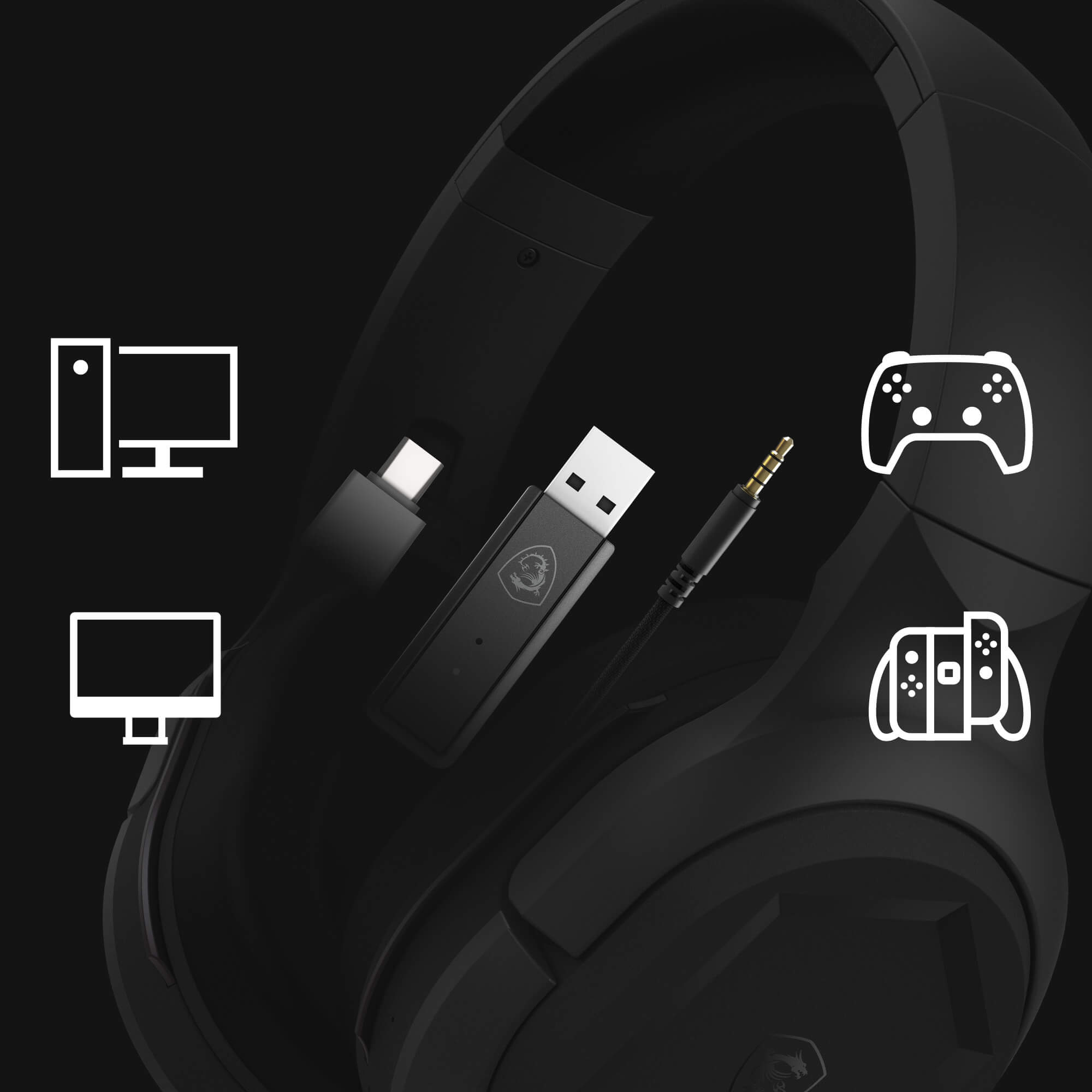 MSI IMMERSE GH50 WIRELESS gaming headset